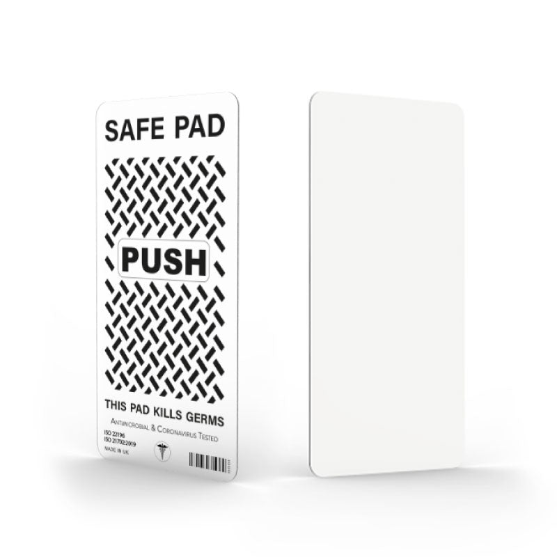 SAFE PAD™ CLEAR | Antibacterial Push Pad