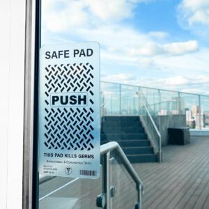 SAFE PAD™ CLEAR | Antibacterial Push Pad